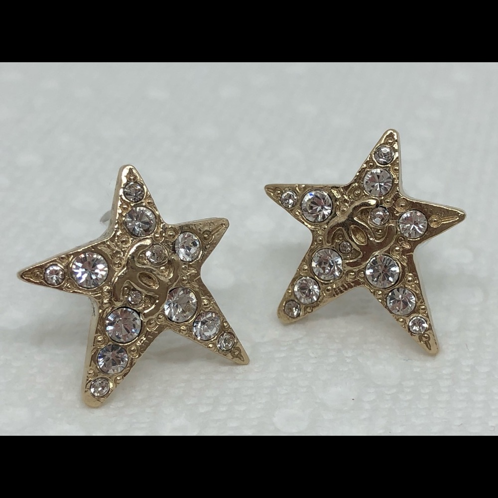 CHANEL Swarovski Crystal CC Star Earphone Charms